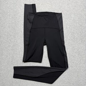 Lululemon Pants Womens 4 Black Strength & Sweat Tight Mesh Panel 28" Leggings